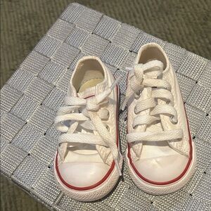 Converse White and Red Kids Sneakers